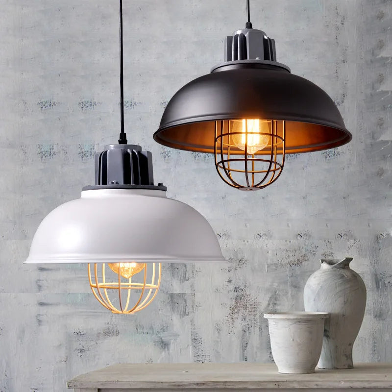 Afralia™ Loft Pendant Light Iron Chanderlier LED E27 Bar Living Room Decor