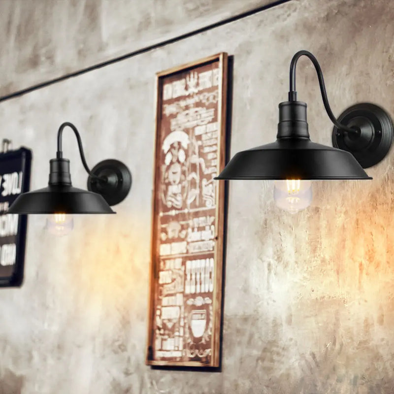 Afralia™ Vintage Loft Indoor LED Wall Sconce Retro Industrial Gooseneck Light Fixtures