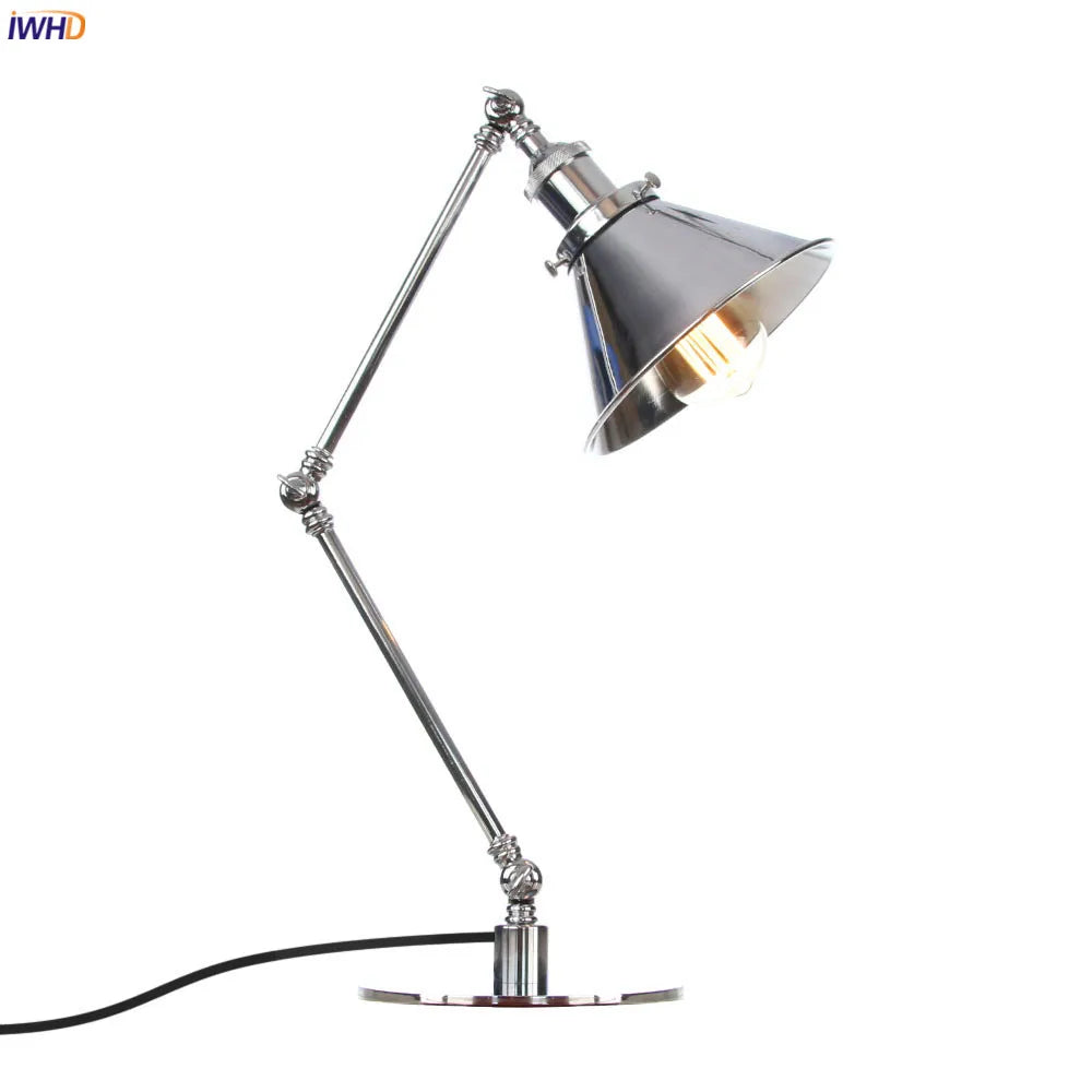 Afralia™ Industrial LED Table Lamp For Home Decor - US/EU Plug Switch, Loft Style