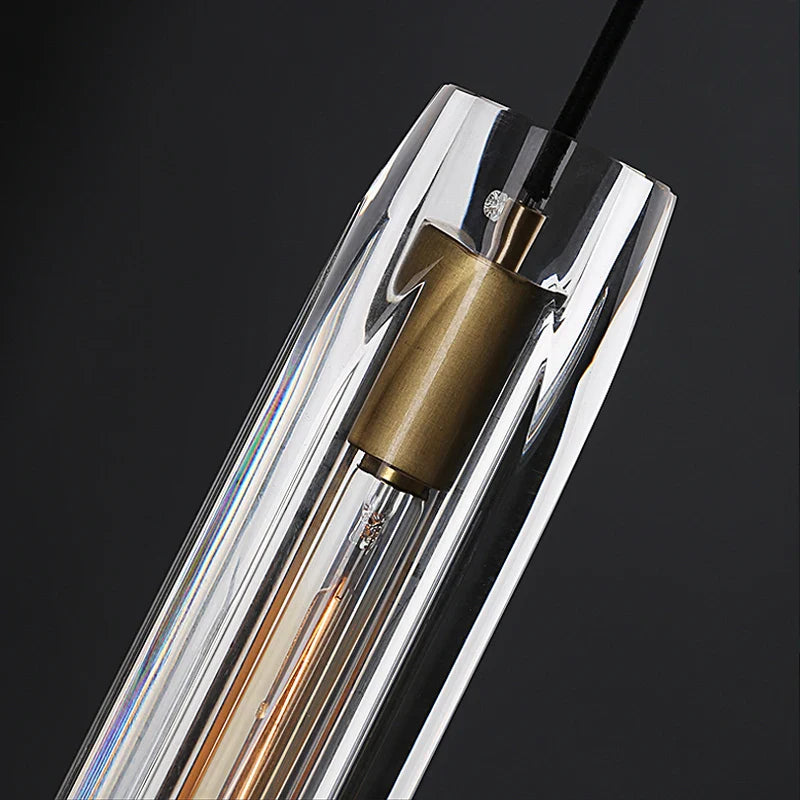 Afralia™ Copper Crystal Pendant Lamp for Indoor Living Room Dining Bar Bedroom
