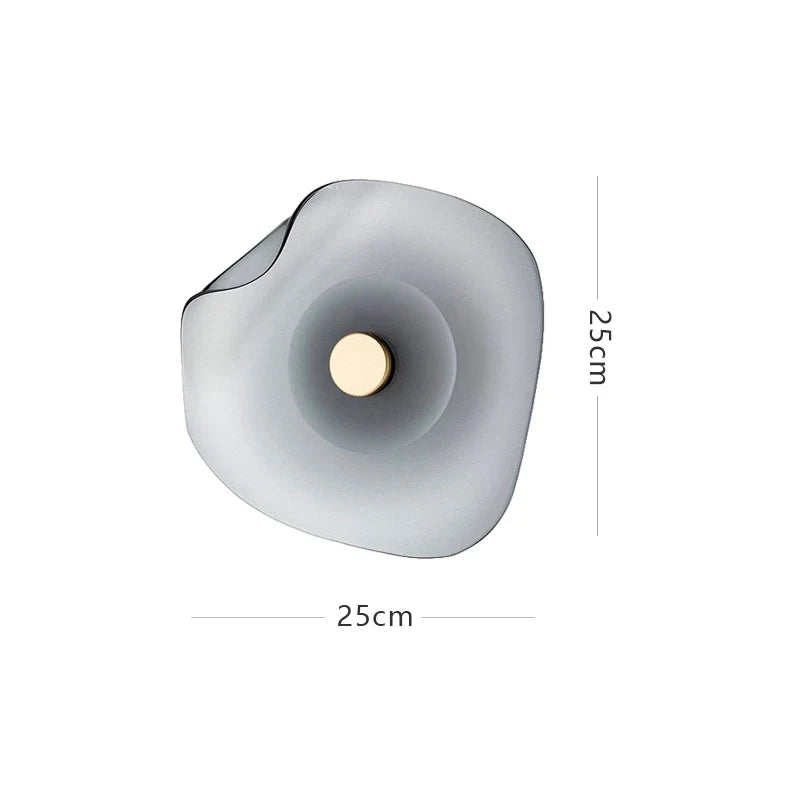 Afralia™ Nordic LED Glass Wall Lamp for Living Room Bedroom Study Corridor