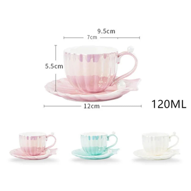 Afralia™ Luxury Ceramic Coffee Cup Set Top-grade Porcelain Mug Tea Cup Gift Drinkware