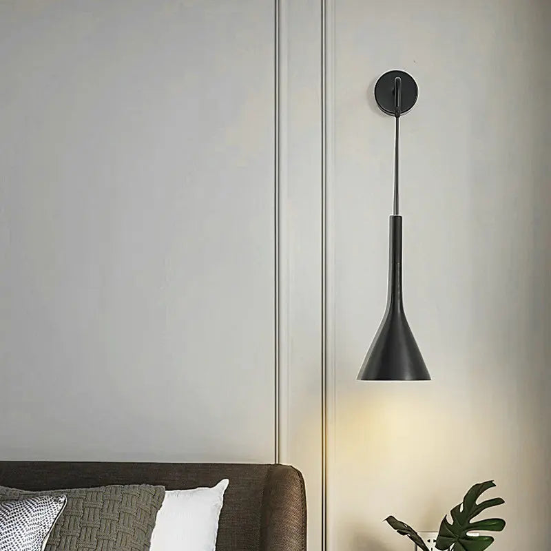 Afralia™ Modern Gray White Black LED Wall Sconces for Bedroom Living Room