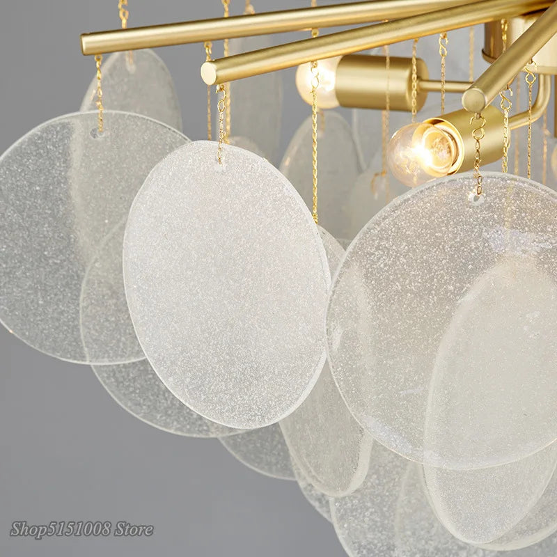 Afralia™ Modern Gold Metal LED Chandelier: Luxury Living Room Dining Room Lighting