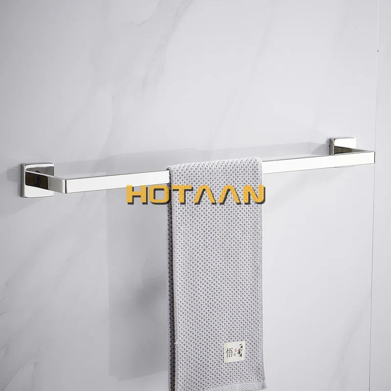 Afralia™ Stainless Steel Towel Bar in Chrome Finish - Bathroom Accessory