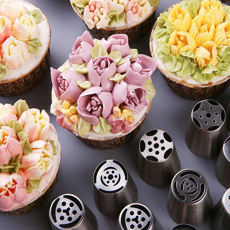 Afralia™ Russian Cake Cream Piping Nozzles Dessert Decorating Kit