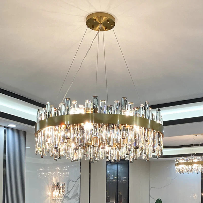 Afralia™ Luxury Crystal Chandelier: Elegant, Simple, High-end Lighting Solution