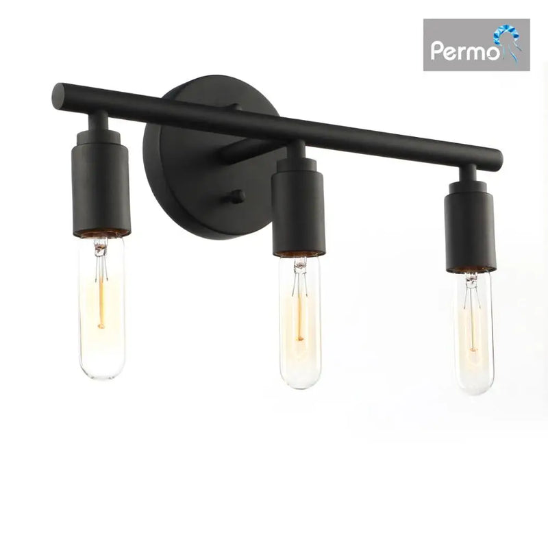 Afralia™ Permo 3 Light Sconce Matte Black Wall Light