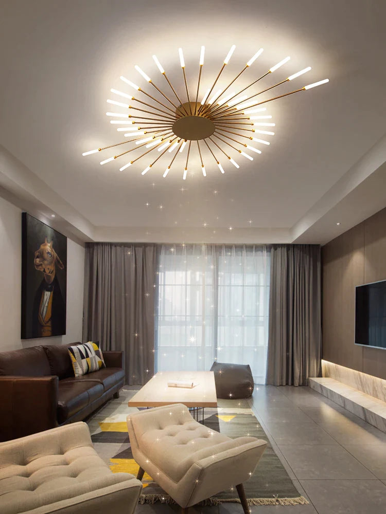 Afralia™ Firework Ceiling Lamp: Nordic Minimalist Luxury Lighting for Living Room Bedroom Study