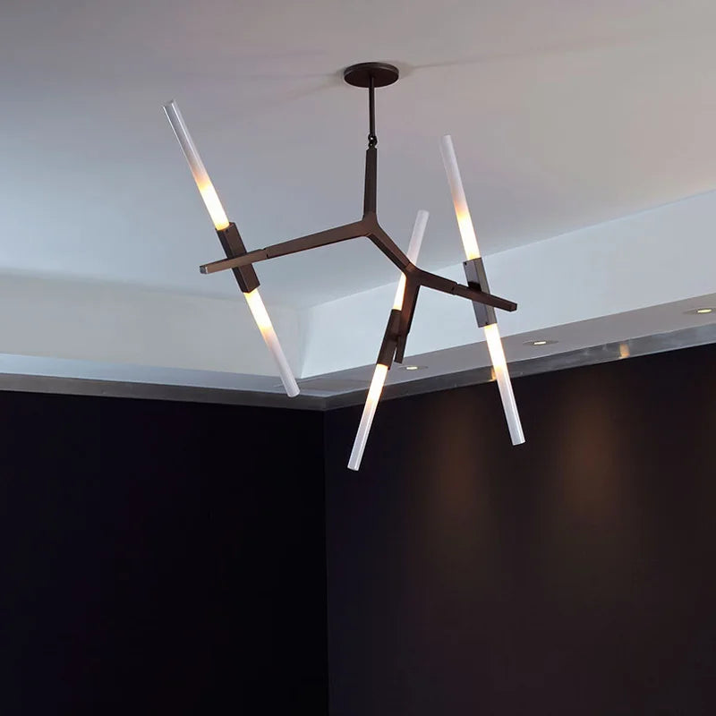 Afralia™ Gold LED Chandelier: Modern Nordic Lighting Fixture for Indoor Decor.