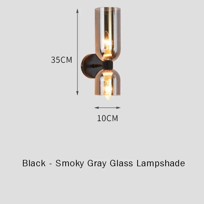 Afralia™ Nordic Glass Wall LED Sconce for Living Room Bedroom Bathroom Decor