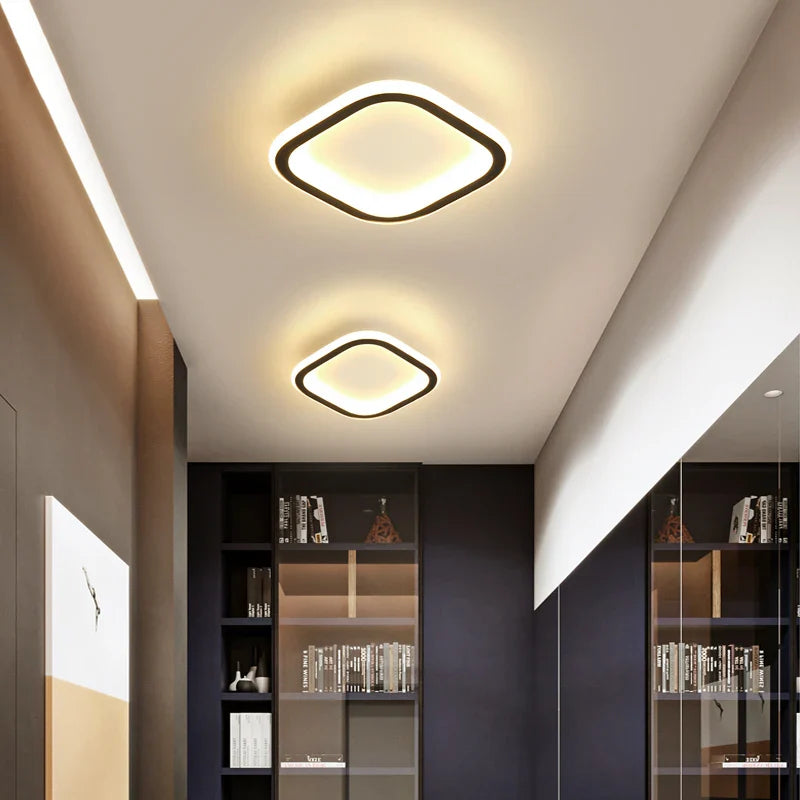Afralia™ Nordic LED Round Aisle Ceiling Lamp for Home Kitchen, 25cm Square Creative Lights