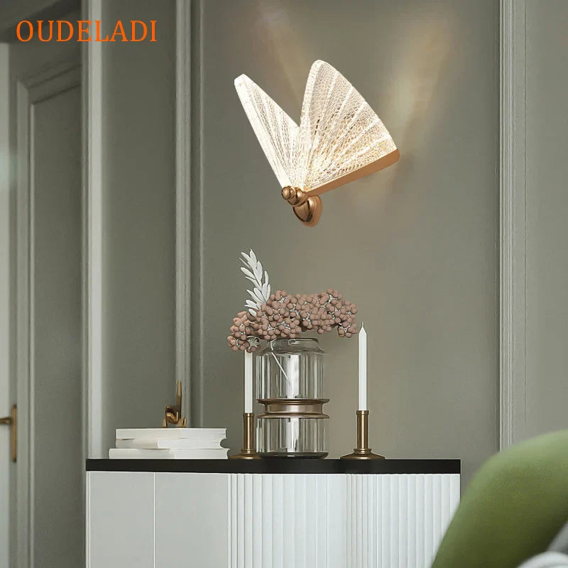 Afralia™ Butterfly Wall Lamp: Modern Minimalist Bedroom Lighting Décor