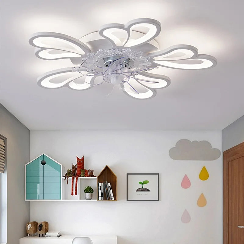 Afralia™ Smart LED Ceiling Fan Light - App Controlled, Silent, Adjustable Speed