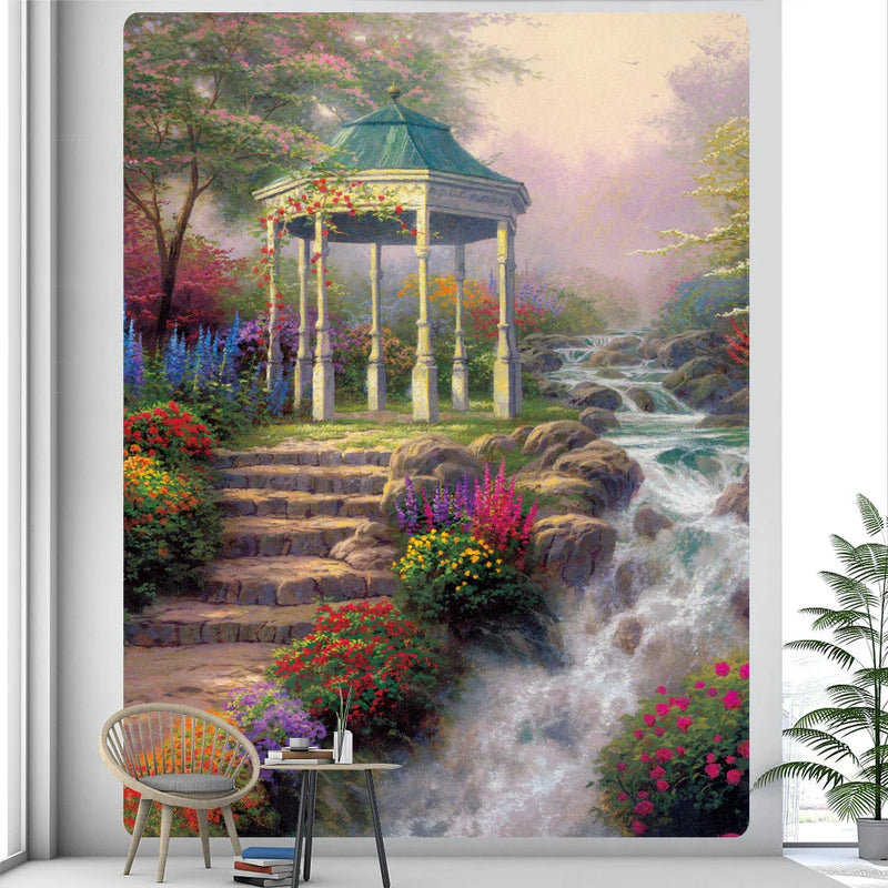 Afralia™ Forest Fairy Tale Cottage Home Decoration Art Tapestry Hippie Wall Hanging