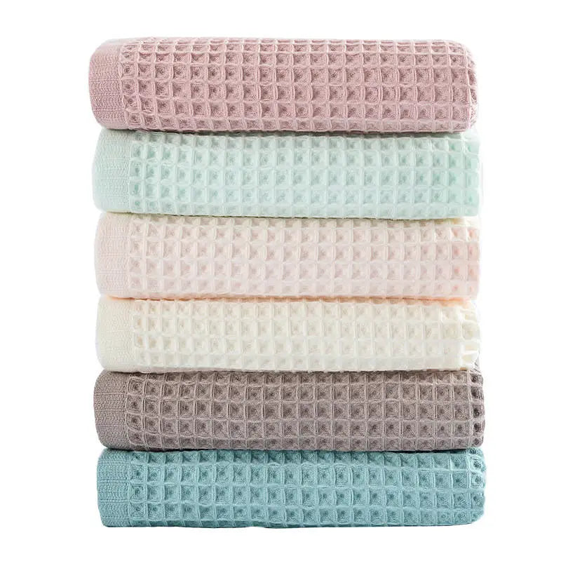 Afralia™ Cotton Waffle Bath Towel - 70*140, Unisex