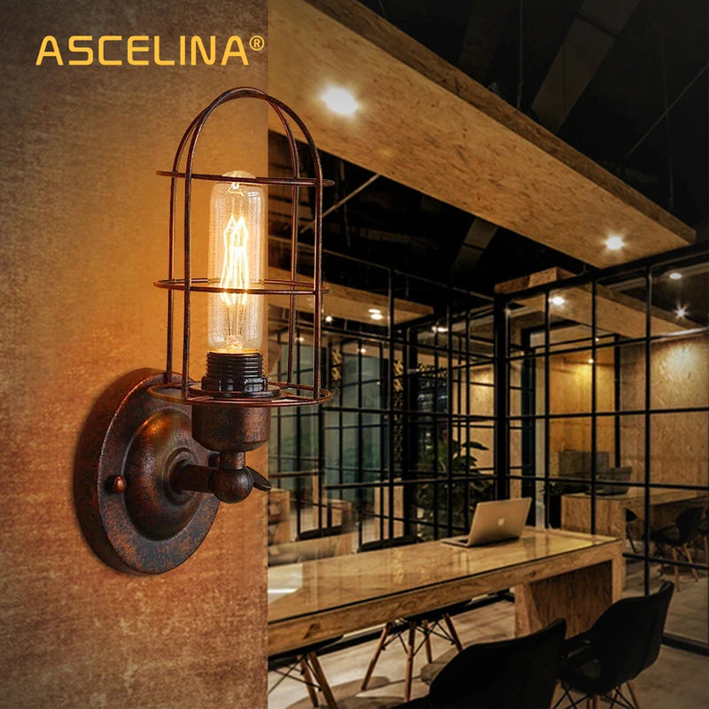 Afralia™ Rustic Adjustable Industrial Wall Sconce Light Fixture