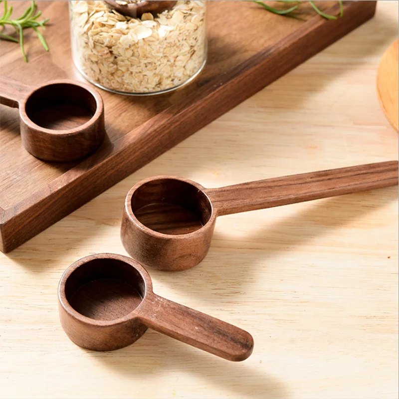 Afralia™ Walnut Coffee Scoop: 8g/10g Measuring Spoon for Ground Beans & Tea