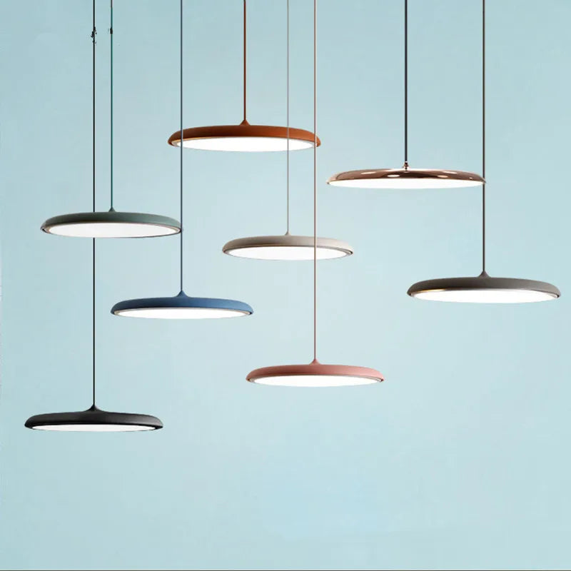 Afralia™ UFO Round Nordic Pendant Lamp: Modern Scandinavian Lighting for Home and Office