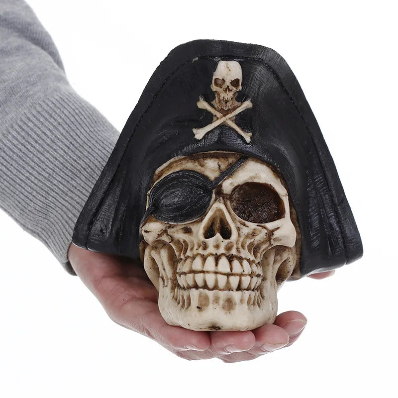 Afralia™ Pirate Captain Skull Sculptures Collection for Personalized Fashion & Halloween Decor