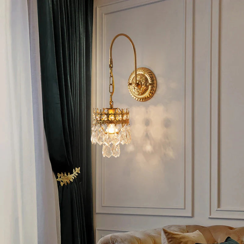 Afralia™ Crystal Wall Lamp: Luxury Lighting for Bedroom, Living Room, Hotel, Cafe, Lobby
