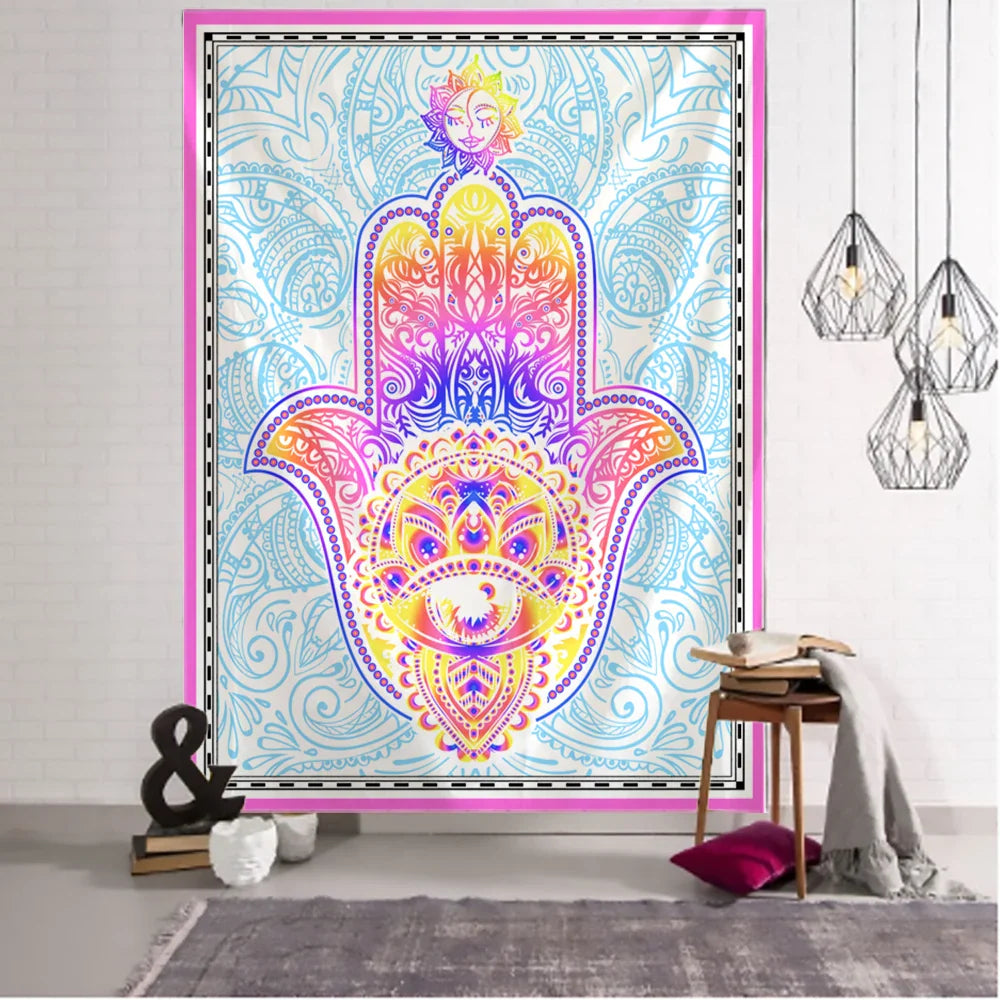 Afralia™ Mandala Astrology Tarot Tapestry Wall Hanging for Bohemian Hippie Home Decor