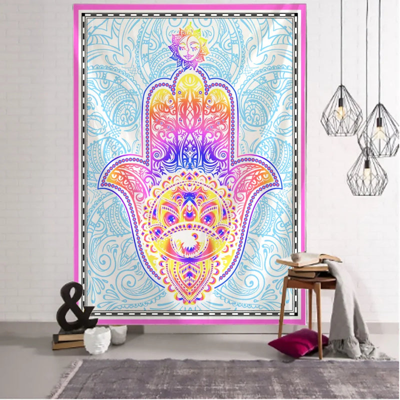 Afralia™ Mandala Astrology Tarot Tapestry Wall Hanging for Bohemian Hippie Home Decor