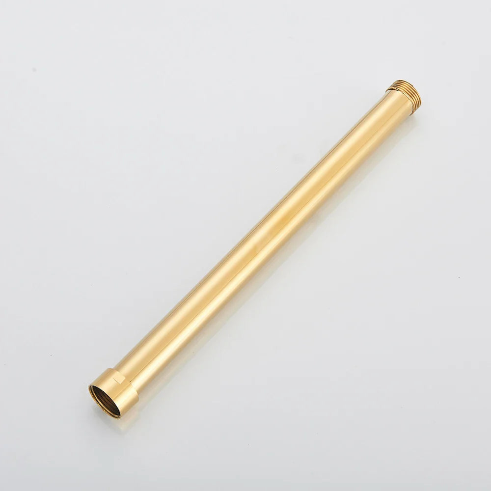 Afralia™ Brass Black Bathroom Faucet 30cm Extension Tube for Heightening