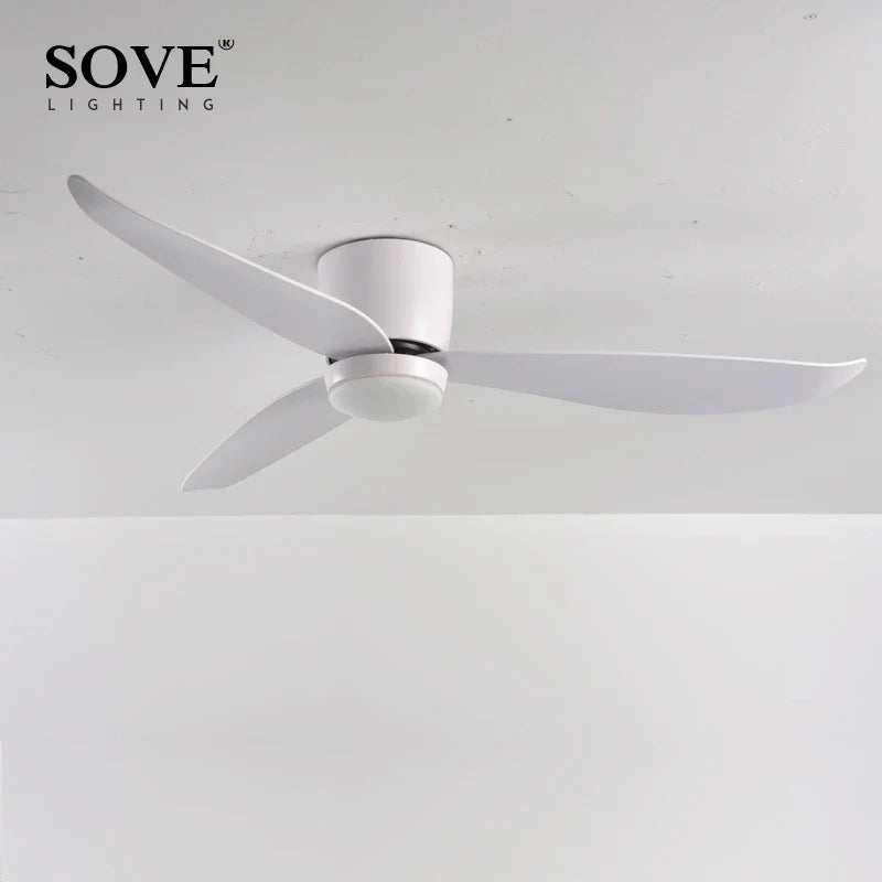 Afralia™ Modern Led Ceiling Fan with Remote Control for Bedroom, 220V