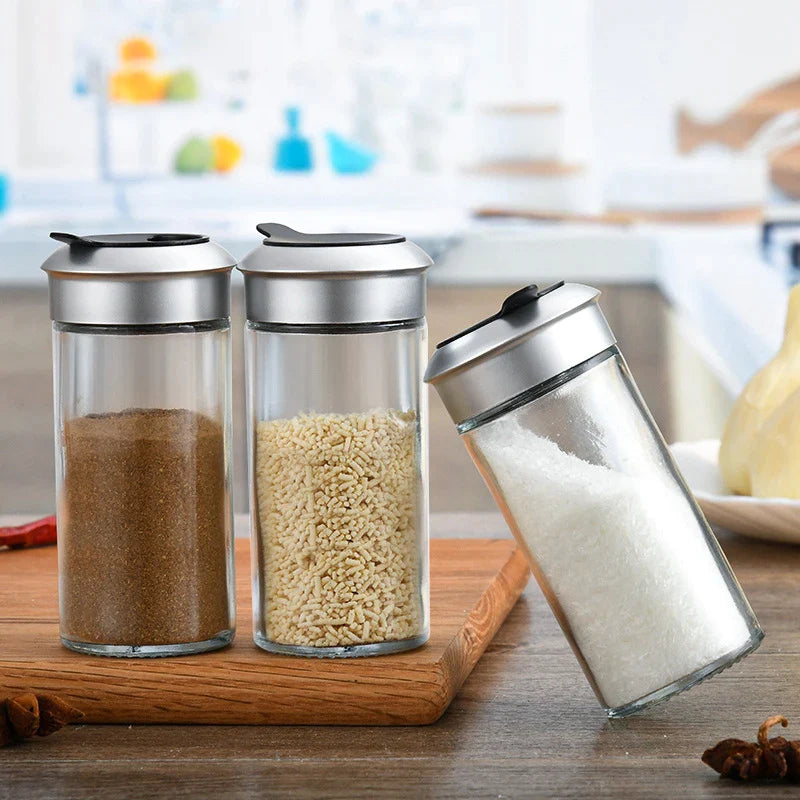 Afralia™ Rotating Spice Jar Seasoning Shaker Salt Sugar Storage Container