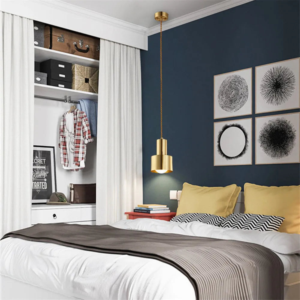 Afralia™ Brass Trumpet Pendant Light - Stylish Nordic Design for Bedroom, Hallway, Bar