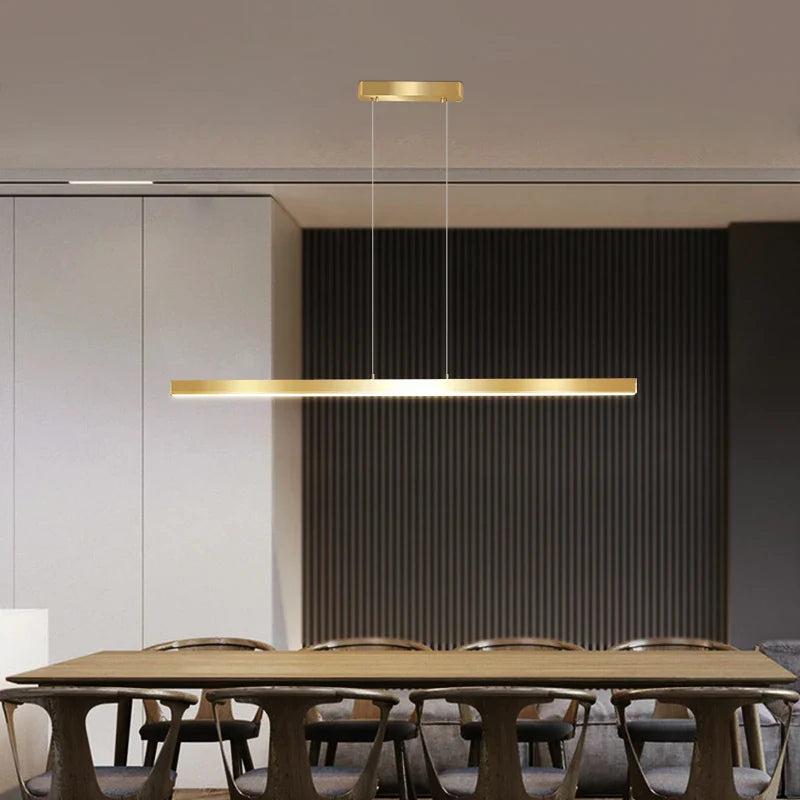 Afralia™ Nordic Pendant Light for Dining Room Bar Office - Modern Long Hanging Fixture