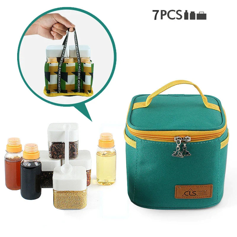 Afralia™ Spice Jars Set for BBQ & Camping: Salt & Pepper Containers, Sauce Seasoning Bottles