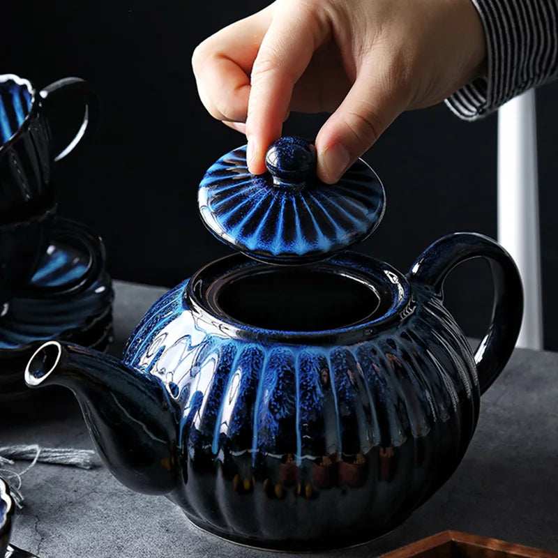 Afralia™ Ceramic Tea Set - European Style High Temperature Resistant Tea/Coffee Set