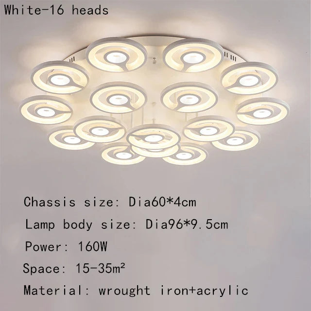 Afralia™ Modern Acrylic LED Ceiling Chandelier for Bedroom & Dining Room