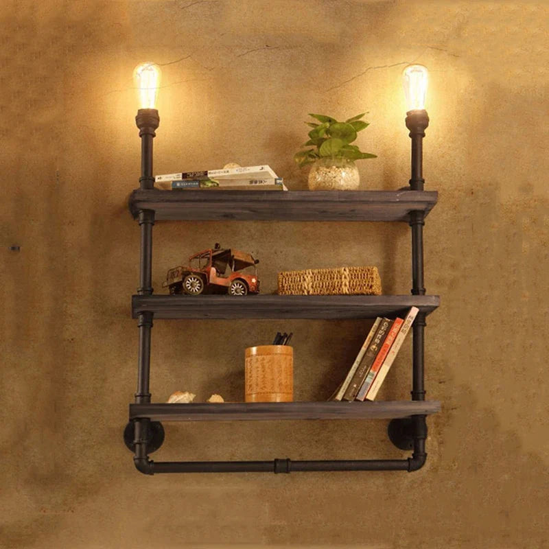 Afralia™ Antique Industrial Wall Lamp Vintage Wall Sconce for Study Store Restaurant