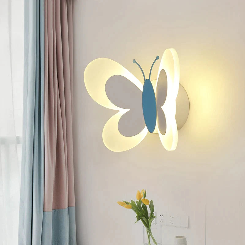 Afralia™ Butterfly Wall Lamp: Charming LED Light for Kids' Bedroom and Nursery