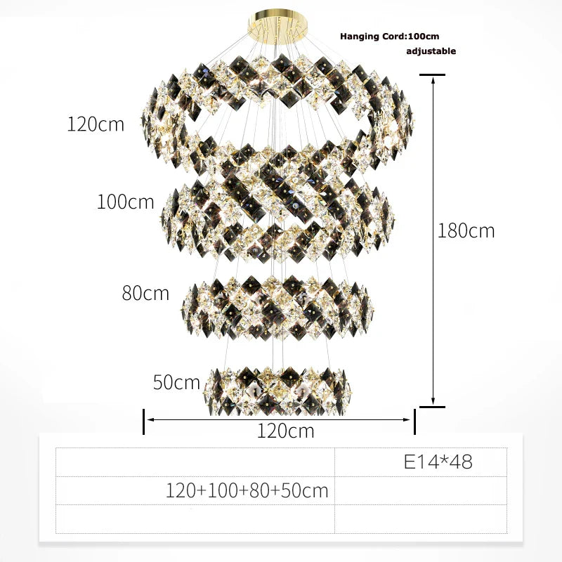 Afralia™ Crystal Dimmable LED Chandelier in Gold and Silver Finishes