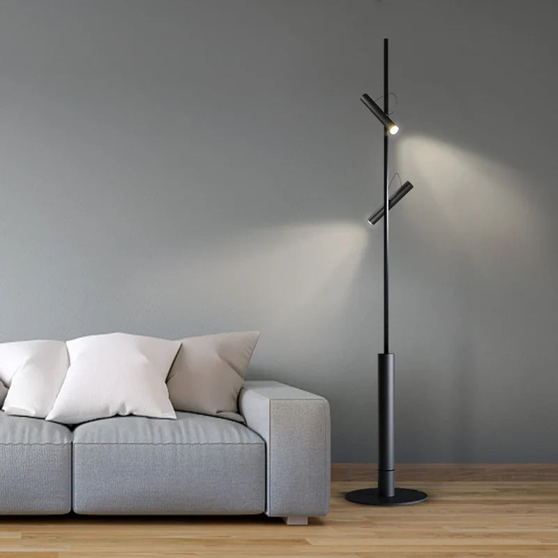 Afralia™ LED Spotlight Projection Floor Lamp for Modern Minimalist Living Room Decor