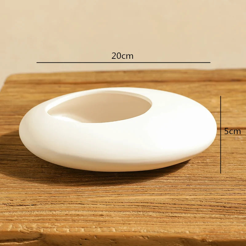 Afralia™ Cobblestone Deformation Ceramic Vase Flower Pot Modern Home Decoration