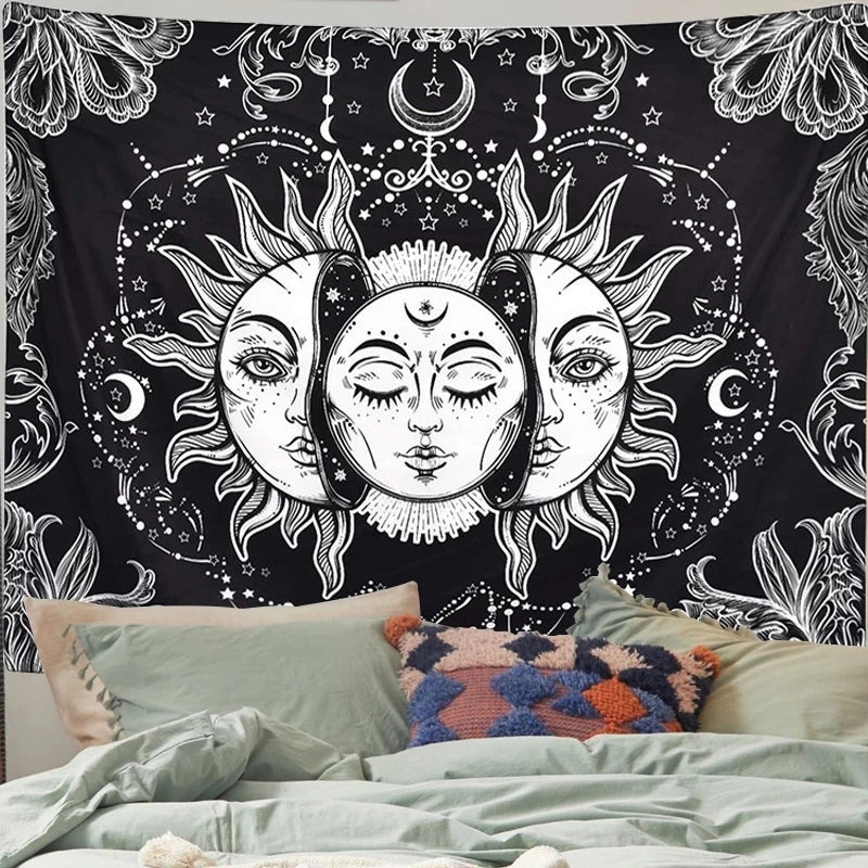 Afralia™ Mandala Sun Moon Tapestry Hippie Boho Decor