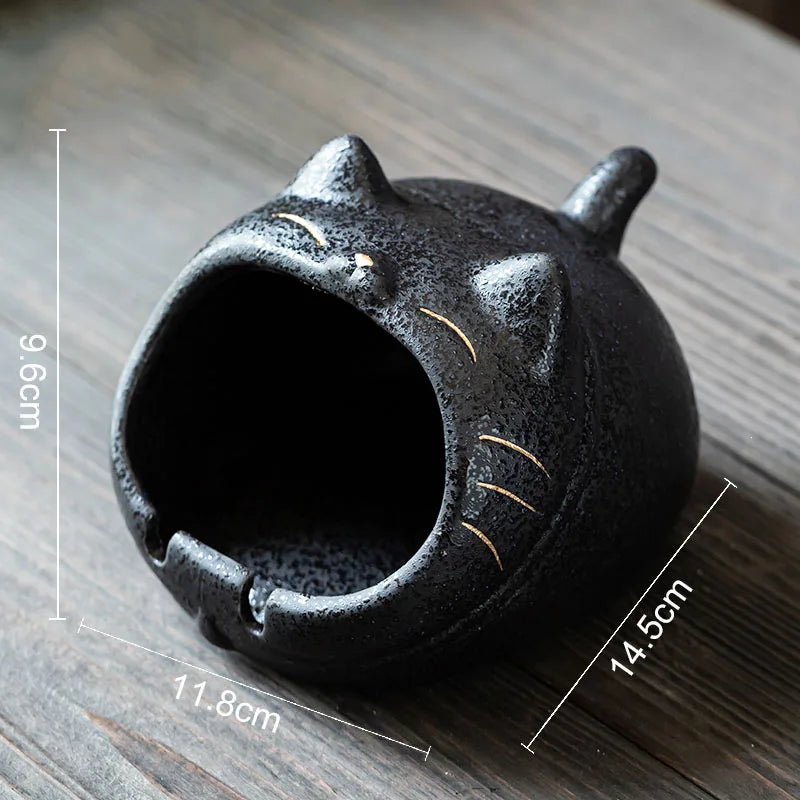 French Bulldog Ceramic Ashtray - Afralia™ Brand Office Desk Décor & Gift for Boyfriend