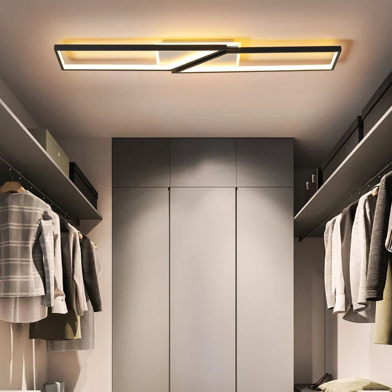 Afralia™ Rectangular LED Ceiling Lamp: Modern Minimalist Lighting for Office, Living Room, Aisle, Corridor