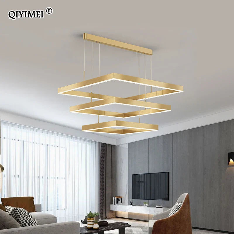 Afralia™ LED Chandelier: Modern Aluminum Luster Lamps for Bedroom, Hall, Dining, Living Room