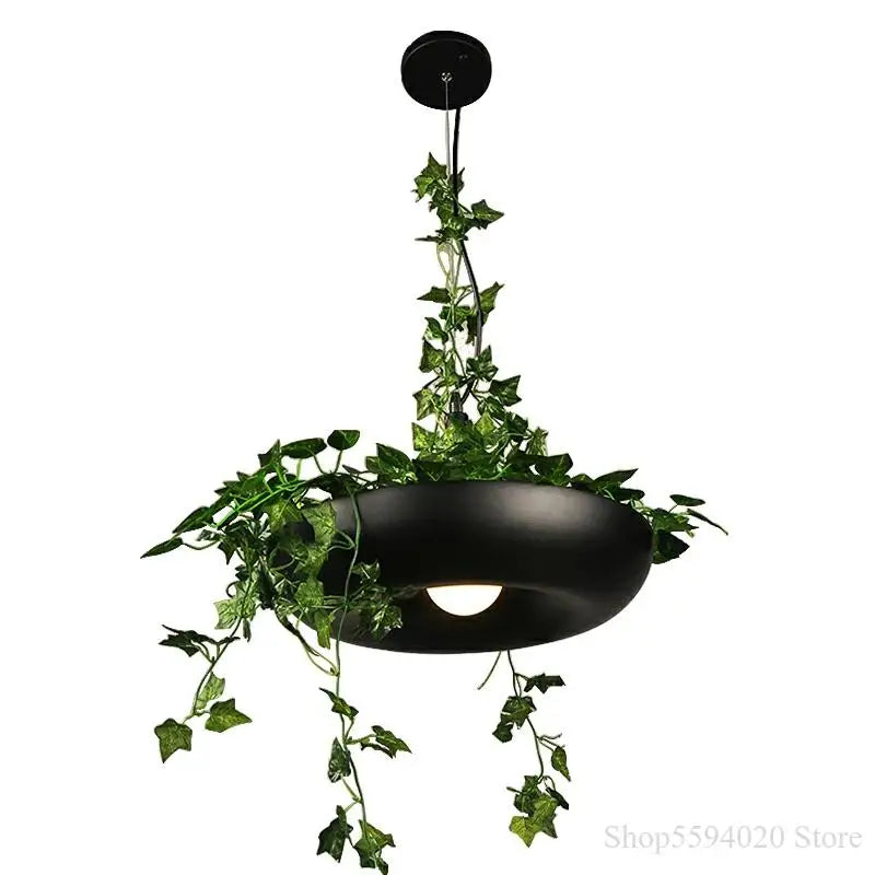 Afralia™ Plant Flower Pendant Lights Potted Flowers Pot Hanglamp LED Modern Fixtures