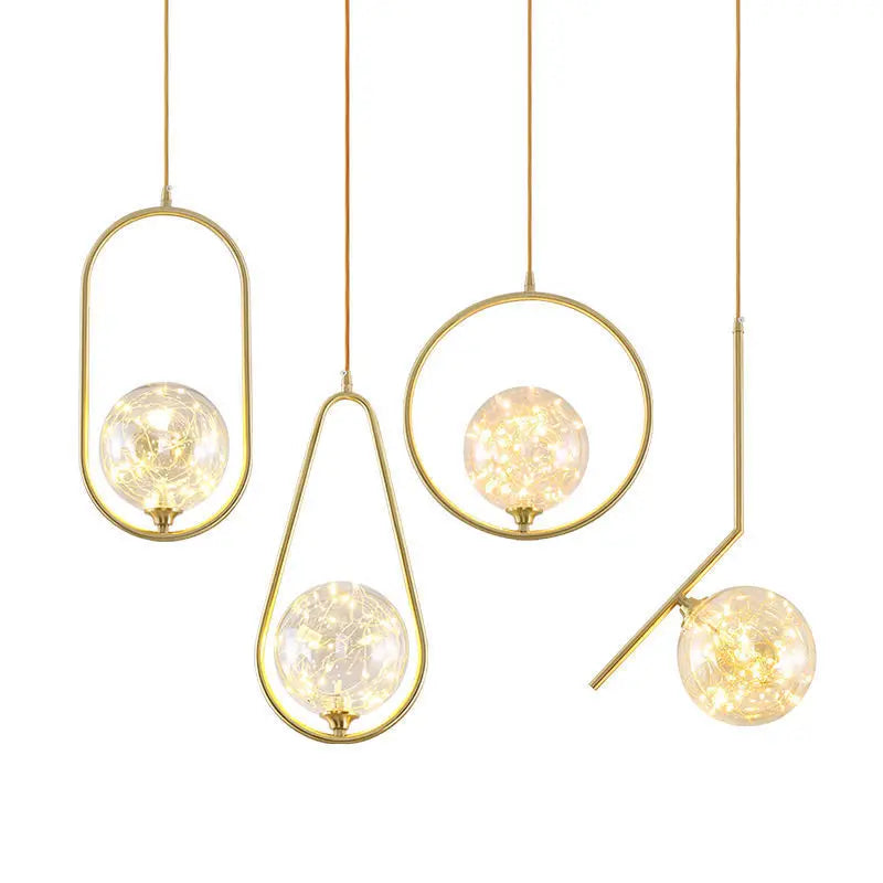 Luxury Glass Ball Pendant Light for Modern Decor by Afralia™