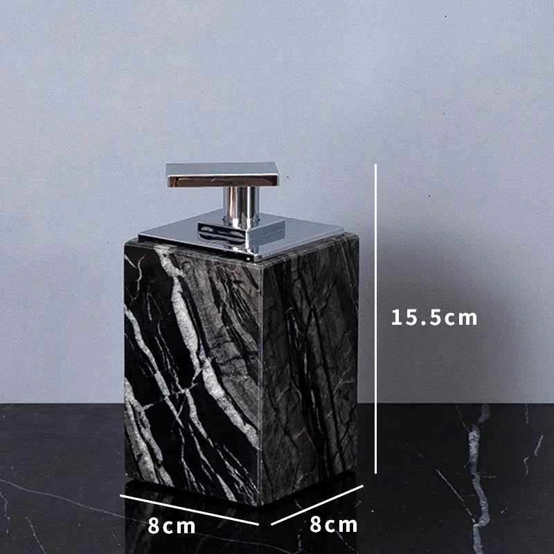Afralia™ Ancient Wood Grain Marble Bathroom Set with Luxury Accessories