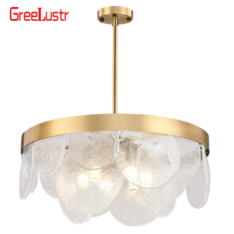 Afralia™ Glass Copper LED Pendant Light: Luxury Nordic Design for Home Decor