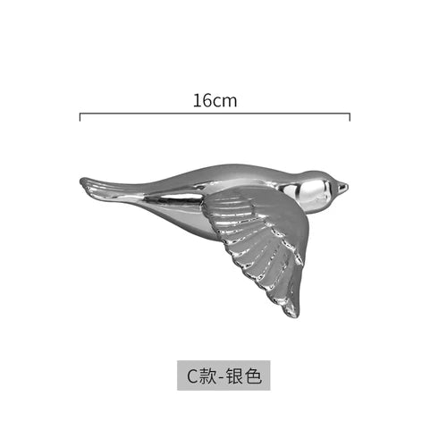 Afralia™ Golden Bird Wall Hanging Modern Decor Pigeon Accessory