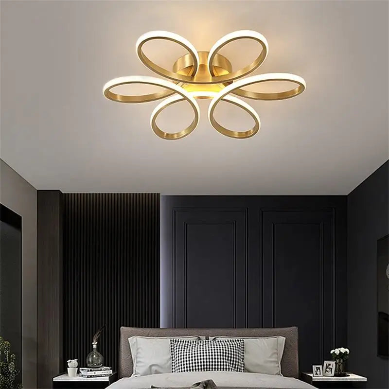 Afralia™ Modern LED Chandelier for Living Room Bedroom Dining Room Dimmable Lighting